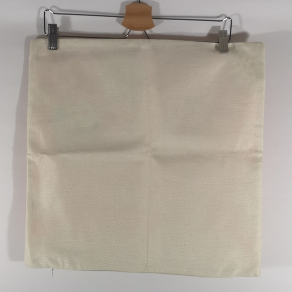 Set of Two Canvas Christmas Pillow Shams with Zipper, Red and Cream, Like-new* - Picture 5 of 9